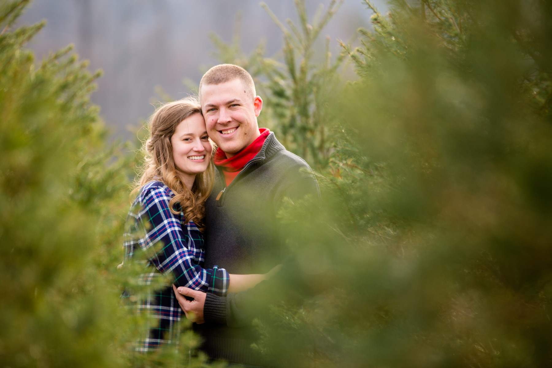 Eckler Christmas Tree Farm Couple Photography